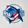 thumbnail image 6 of Wild Bobby Great White Shark USA Since 1776 Women Tri-Blend Racerback Tank Top, 6 of 6