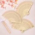 thumbnail image 4 of Wooden Folding Hand Fans - Wedding Fans, Party Favors Bridal Shower Wedding Favors for Guests/60 PCS, 4 of 6