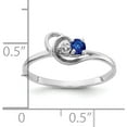 thumbnail image 2 of 14K White Gold 3mm Sapphire Aa Diamond Ring (Size 6) Made In United States x9739s/aa, 2 of 5