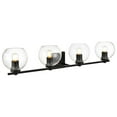 thumbnail image 3 of Living District Juelz 4-Light Iron & Glass Bath Sconce in Black/Clear, 3 of 6