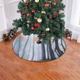 thumbnail image 2 of FMSHPON Autumn Forest Fog Xmas Christmas Tree Skirt Stand Mat for Holiday Party Decoration Indoor Outdoor 48 inches, 2 of 3