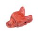 thumbnail image 1 of Adorno de piedra con forma de cabeza de lobo, escultura de paisaje en miniatura, textura de cristal y diseño pulido, cuentas decorativas para pulseras y llaveros DIY., 1 of 8