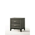 thumbnail image 4 of Xukmct Wood Nightstand with Metal Handle, 2 Drawers Beside Table for Living Room, Bedroom, Gray, 4 of 6