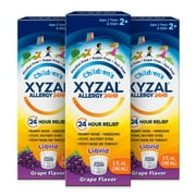Xyzal Children's Allergy 24HR Oral Solution, Grape, 5 Fluid Ounce (Pack of 3)