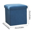 thumbnail image 3 of NWOKYZGH Storage Ottoman with Thick Foam Padded Seat, Foldable Foot Rest Stool with Linen Fabric, Ottoman with Storage Bench for Bedroom Living Room, 3 of 6