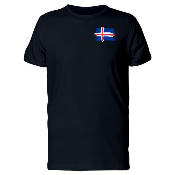 Grunge Pocket Flag Of Iceland Tee Men's -Image by Shutterstock