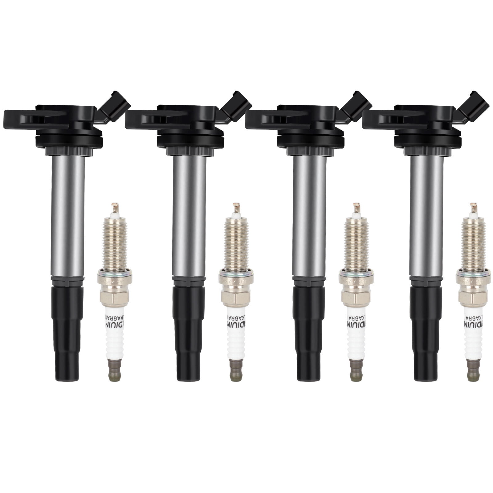 ECCPP UF619 4 ignition coils with 4 iridium Spark Plugs for Toyota for Lexus for Scion Prius V Plug-In Corolla Matrix CT200H XD IM 2009 2010 2011 2012 2013 2014 2015 2016 2017 1.8L L4 UF-596