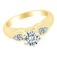 thumbnail image 2 of AFFY 0.33 Ct White Natural Diamond Semi Mount Engagement Ring in 14k Yellow Gold Ring Size - 13.5, 2 of 2