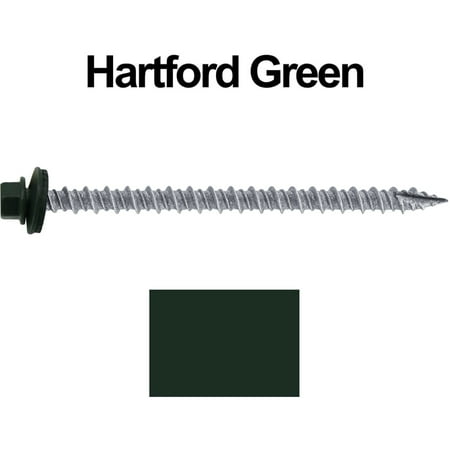 

Jake Sales Brand - #10 x 3 Metal Roof Screw ~250- Hex Head - Type 17 Tip - EPDM washer - HARTFORD GREEN