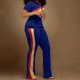 thumbnail image 3 of Gibobby Blusa Mujer Ropa de mujer Moda deportiva Pantalones de dos piezas Conjunto de bolsillo Chándales Conjuntos de ropa de mujer（Azul， L), 3 of 5