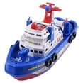 thumbnail image 2 of HEVIRGO Kids Music Light Water Spray Electric Rescue Fire Boat Model Education Toy, 2 of 7