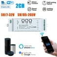 thumbnail image 1 of Interrupteur Intelligent WiFi 2CH Minuterie DIY APP 85-265V USB 5V 2.4G Module d'Automatisation Domestique pour Maison IFTTT, 1 of 7