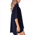 thumbnail image 2 of Conjunto de Dos Piezas para Mujer, Verano 2025, Informal, de Gran Tamaño, con Pantalones Cortos de Motociclista, Azul Oscuro, Talla S, 2 of 8