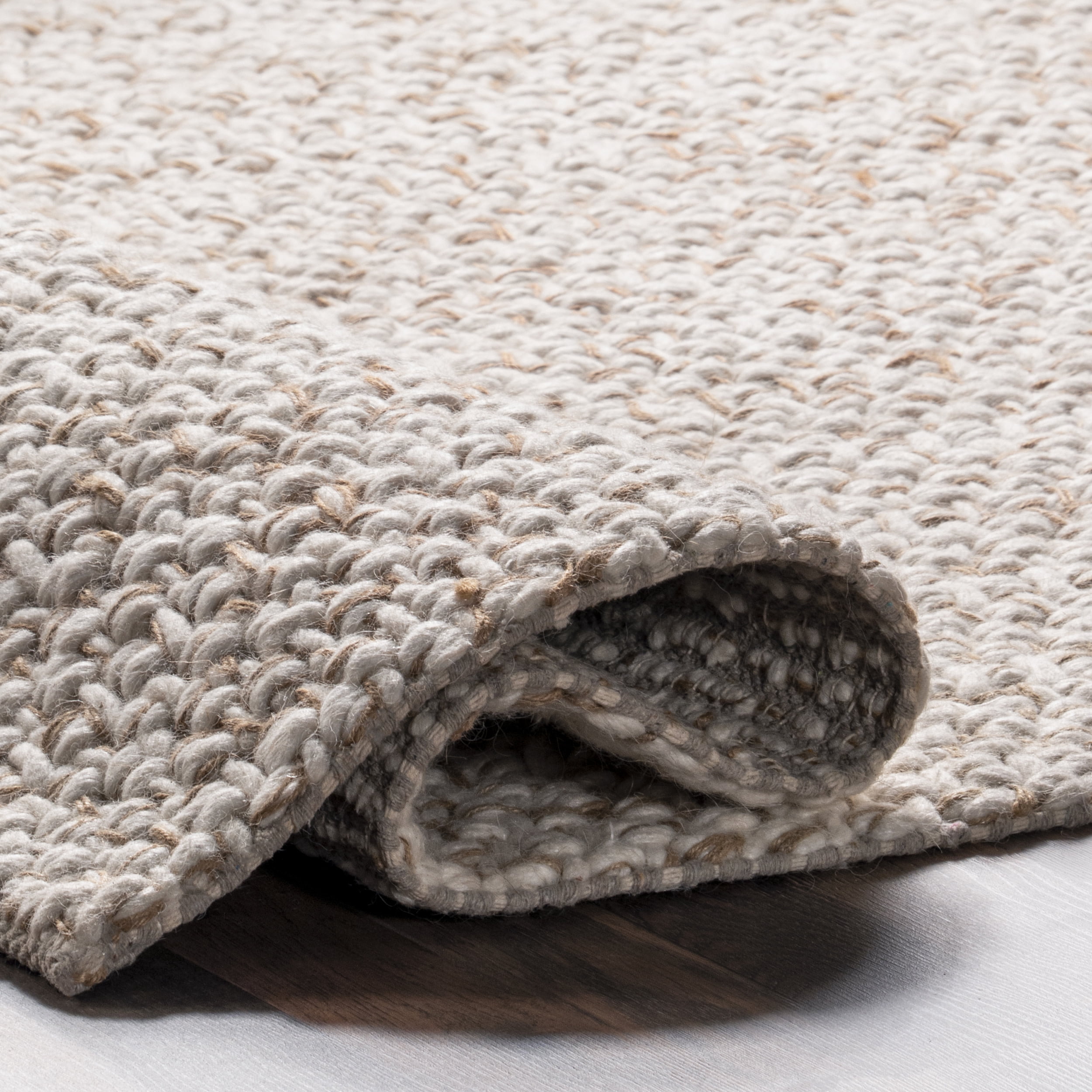 nuLOOM Enida Casual Farmhouse Wool Blend Area Rug, 7' 6" x 9' 6", Ivory
