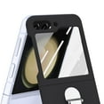 thumbnail image 3 of Allytech Galaxy Z Flip 5 Case with Ring Holder Stand & Screen Protector, Morandi Colored Case Shockproof Bumper Slim Cover for Samsung Galaxy Z Flip 5 - Black, 3 of 11