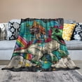 thumbnail image 2 of Orinice Dinosaur Ultra-Soft Micro Flannel Blanket Warm 3D Printing Throw Blanket Home Decor for Bed Sofa Travel Quality Washable  50x60in, 2 of 6