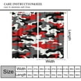 thumbnail image 3 of Black Red Camo Curtains Camouflage Graffiti Militarily Colorful Abstract Art Curtain with Rod Pocket for Bedroom Living Room Home Decor Drapes Window Treatments 2 Panels Set 84" W X 84" L, 3 of 6