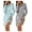 Coffee,star Print, variant on Women's Sleepshirts Long Sleeve Nightshirt Round Neck Sleepwear Pajama Dress 2 Pack Button Down Nightgown