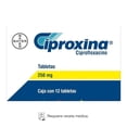 thumbnail image 1 of Ciproxina Ciprofloxacino 250 mg 12 tabletas, 1 of 3
