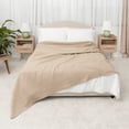 thumbnail image 6 of Comfy Cubs 100% Cotton Waffle Weave Blanket - Soft Lightweight Blankets (Sand, 50" X 60"), 6 of 8