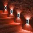 thumbnail image 4 of 2PCS Solar Wall Light Outdoor LED Solar Stair Light UP and Down Illuminate Light Auto ON/OFF Solar Fence Light, 4 of 10