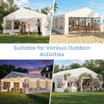 thumbnail image 5 of Erommy 20x20FT Heavy Duty Party Tent, Outdoor Wedding Canopy with 8 Removable Sidewalls, 2 Roll up Doors for Large Events,White, 5 of 9