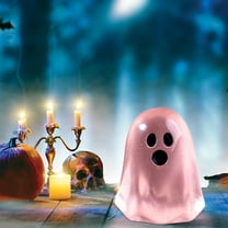 Halloween Mini Ghosts Figures, Halloween Figurines, Luminous Small Little Resin Ghost Figurines to Hide Glow in The Dark Tiny Statue for Halloween Party Favors Dollhouse Decorations Toys