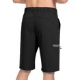thumbnail image 3 of Little Donkey Andy Men’s Ultra-Stretch Quick Dry Lightweight Bermuda Shorts Drawstring Zipper Pocket Hiking Travel Golf Black S, 3 of 6