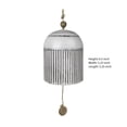 thumbnail image 5 of Benzara BM262275 Bell with Ceramic Frame & Debossed Stripes Design, White, 5 of 5