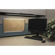 1PC AbilityOne 7195016222141 SKILCRAFT Quartet Cubicle Cork Board, 24 x 14, Natural Surface, Silver Aluminum Frame