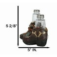 thumbnail image 2 of Rustic Cowgirl Turquoise Flowers Stars Double Boots Salt Pepper Shakers Holder, 2 of 9