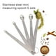 thumbnail image 5 of Cucharas medidoras Injueey de acero inoxidable 5 piezas con mango largo cabeza redondeada HA2431-00B, 5 of 6