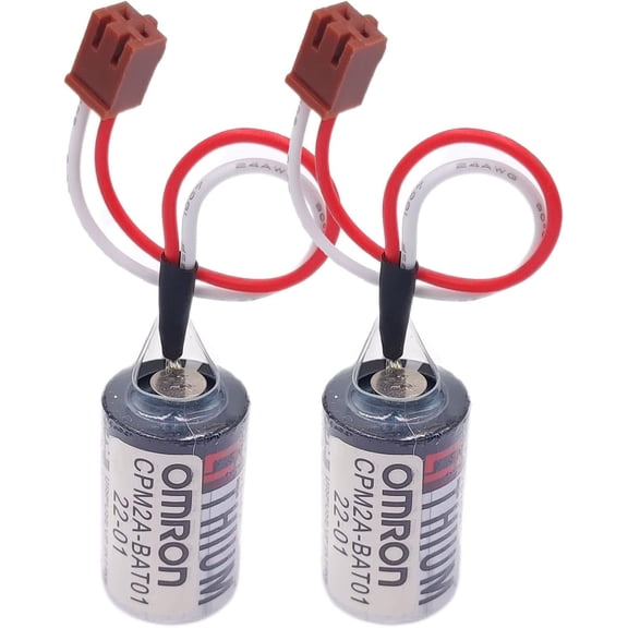 (Pack of 2) ER3V 3.6V Digital PLC Battery Compatible with Omron CPM2A-BAT01 Battery (Li-MnO2, 3.6V, 1000 mAh) High Capacity