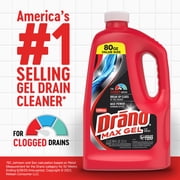 Drano Max Gel Drain Clog Remover, 160 Ounces, 2 Count