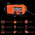 thumbnail image 3 of HLONK Solar Emergency Hand Crank Radio 5000mAh  with Reading Lamp  LED Flashlight  SOS Alarm  Cellphone Charger  Weather Scan Alert for Household Outdoor Survival, 3 of 7