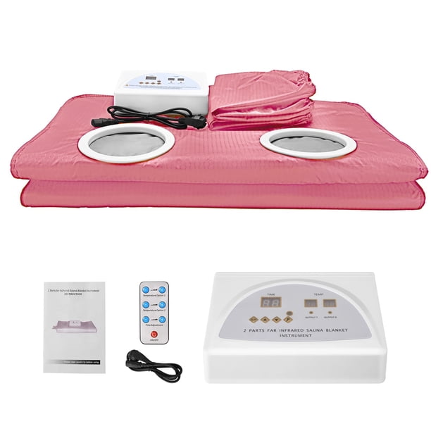 Manta térmica para Sauna de 2 zonas, para pérdida de peso y desintoxicación, adelgazante, desintoxicación, con mangas para salón de Spa en casa