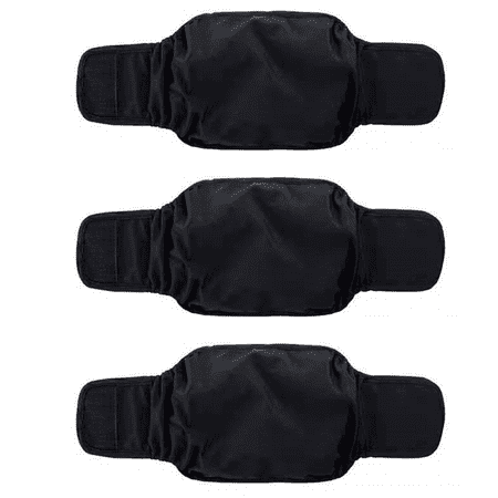 

3PackMaleDogBellyBandWrapsWashableDogDiapersMaleforSmallandMediumDogs Black XS F10782