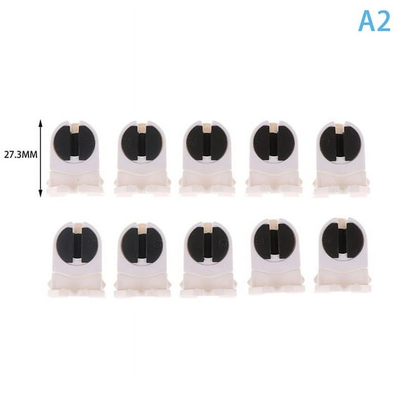 10Pcs Home T5 Light Holder G5 Base Non-Shunted Heat-Resistant Lamp Socket AC500V 2A For LED Fluorescent Light Tube Holder