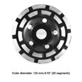 thumbnail image 3 of Peggybuy Diamond Segment Grinding Cup Wheel Disc Double Row Stone Brick Tile Grinder, 3 of 7