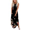thumbnail image 1 of SMihono Robe d'Été Grande Taille pour Femmes 2023 Décontractée Ample d'Été Imprimée Robe Débardeur Robe de Plage Col Rond Sans Manches Robes, 1 of 5