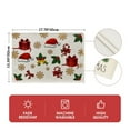 BFSAUHA 4PCS Christmas Placemat Cotton Linen Tablecloth Thermal Mat