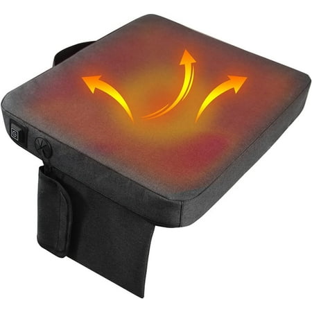 

Yazoeiaing PRTECY Heated Seat Cushion Portable Heated Pad with 3 Levels Fast Heating Warm Seat Pads Electric USB Power Stadium Seat Pad for Bleachers Office Park Boat Camping Black A1F-445
