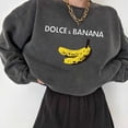 thumbnail image 2 of Dolce & banana-sudaderas con estampado para mujer, ropa de calle y hombros caídos de manga larga con cuello redondo, sudaderas holgadas de invierno, Moletom, 2 of 4