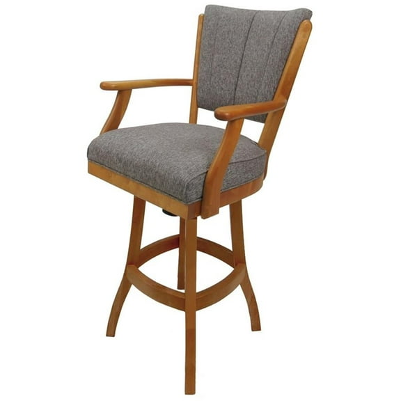 Classic Counter 26" Solid Wood Bar Stool - Mojave Grey - Honey