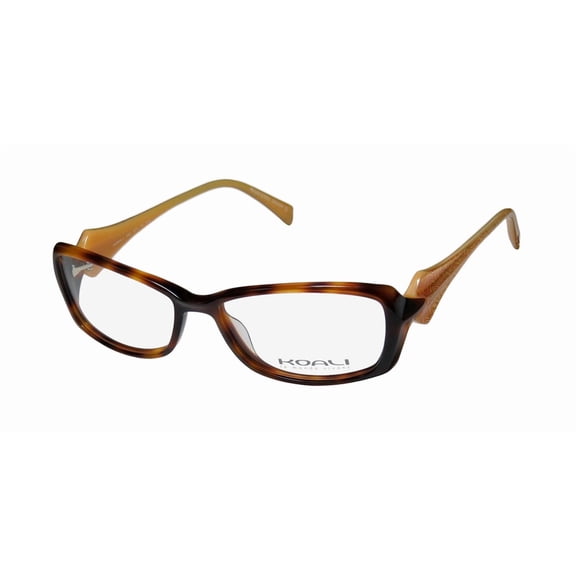 NEW KOALI 7008S WOMENS/LADIES DESIGNER FULL-RIM HAVANA / BEIGE FRAME DEMO LENSES 53-15-135 EYEGLASSES/EYEGLASS FRAME