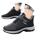 thumbnail image 3 of WEAIXIMIUNG Bottes pour Hommes Noires et Rouges Chaussures pour Hommes avec Épais Velours Hiver Bottes de Neige pour Hommes pour la Maison Chaleur Commerce Extérieur Coupe-Vent et Anti-Froid, 3 of 9