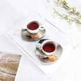 thumbnail image 2 of Clear Serving Tray Spill Proof Acrylic Tray Home Decorative Organiser for Coffee Table Countertop, 2 of 9