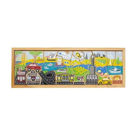 UPC: 0810202021235 | BeginAgain City A to Z Puzzle & Playset – Makes Learning Fun & Sparks A Child’s Imagination – Ages 2+