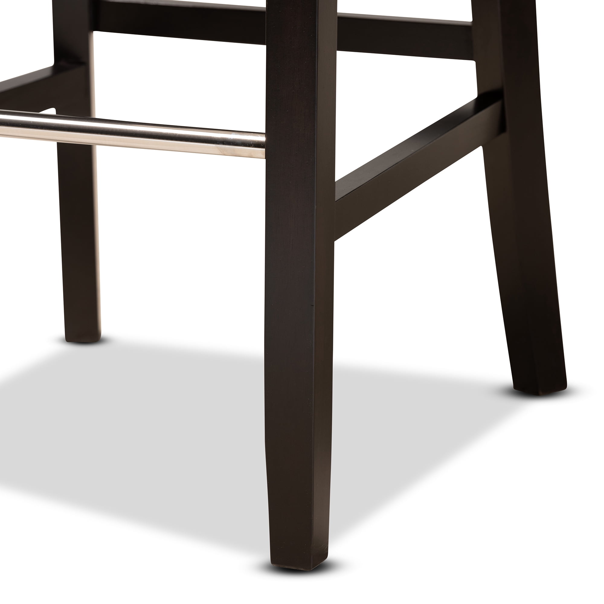 Baxton Studio Daphne Bar Stool, Dark Grey, Set of 2