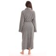 thumbnail image 3 of Just Love Velour Robe Bath Robes for Women Maxi Length (Grey, 2X), 3 of 3